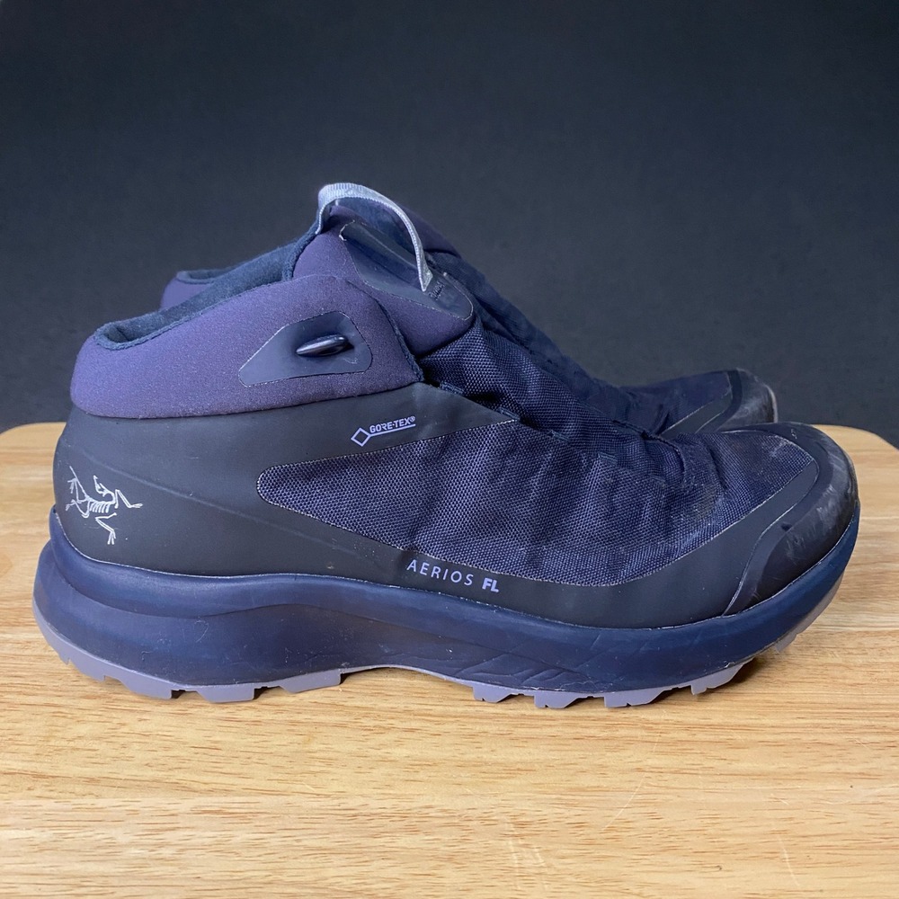 Arc'teryx Aerios FL Mid GTX Hiking Boots Women 7 Navy Blue Gore-Tex Vibram